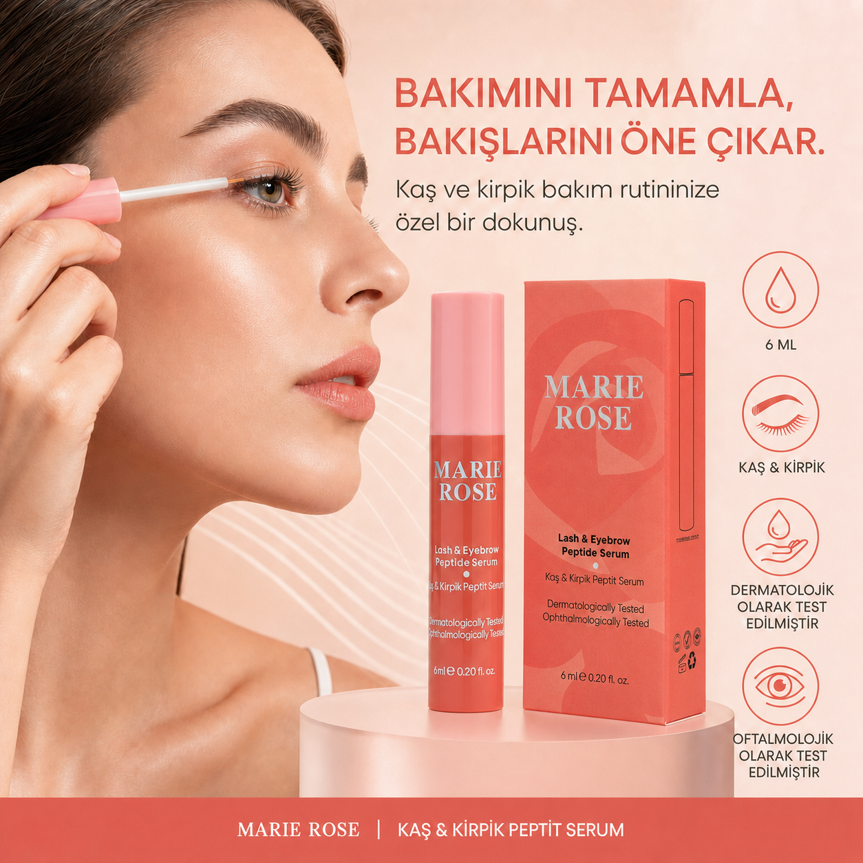 Kaş ve Kirpik Peptit Serum tanıtım görseli